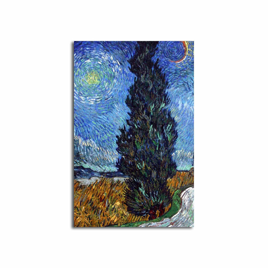 Reproduktsioon Tee koos küpresside ja tähega (Van Gogh) цена и информация | Seinapildid | hansapost.ee