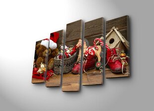 Репродукция из пяти частей Рождественские украшения цена и информация | Настенные деревянные декорации | hansapost.ee