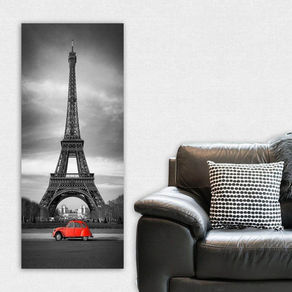 Reproduktsioon Punane auto ja Eiffeli torn hind ja info | Seinapildid | hansapost.ee