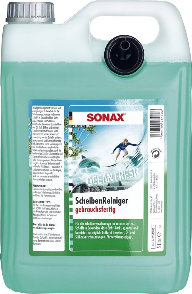 Suvine klaasipesuvedelik SONAX Ocean Fresh цена и информация | Klaasipesuvedelikud ja jahutusvedelikud | hansapost.ee