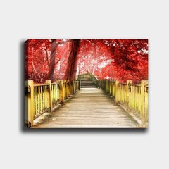 Репродукция на холсте Мост в красный лес цена и информация | Настенные деревянные декорации | hansapost.ee