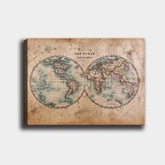 Репродукция на холсте Карта мира цена и информация | Настенные деревянные декорации | hansapost.ee