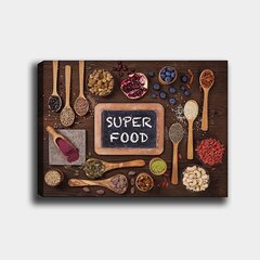 Репродукция Super food цена и информация | Настенные деревянные декорации | hansapost.ee