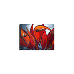 Reproduktsioon Punased lilled цена и информация | Настенные деревянные декорации | hansapost.ee
