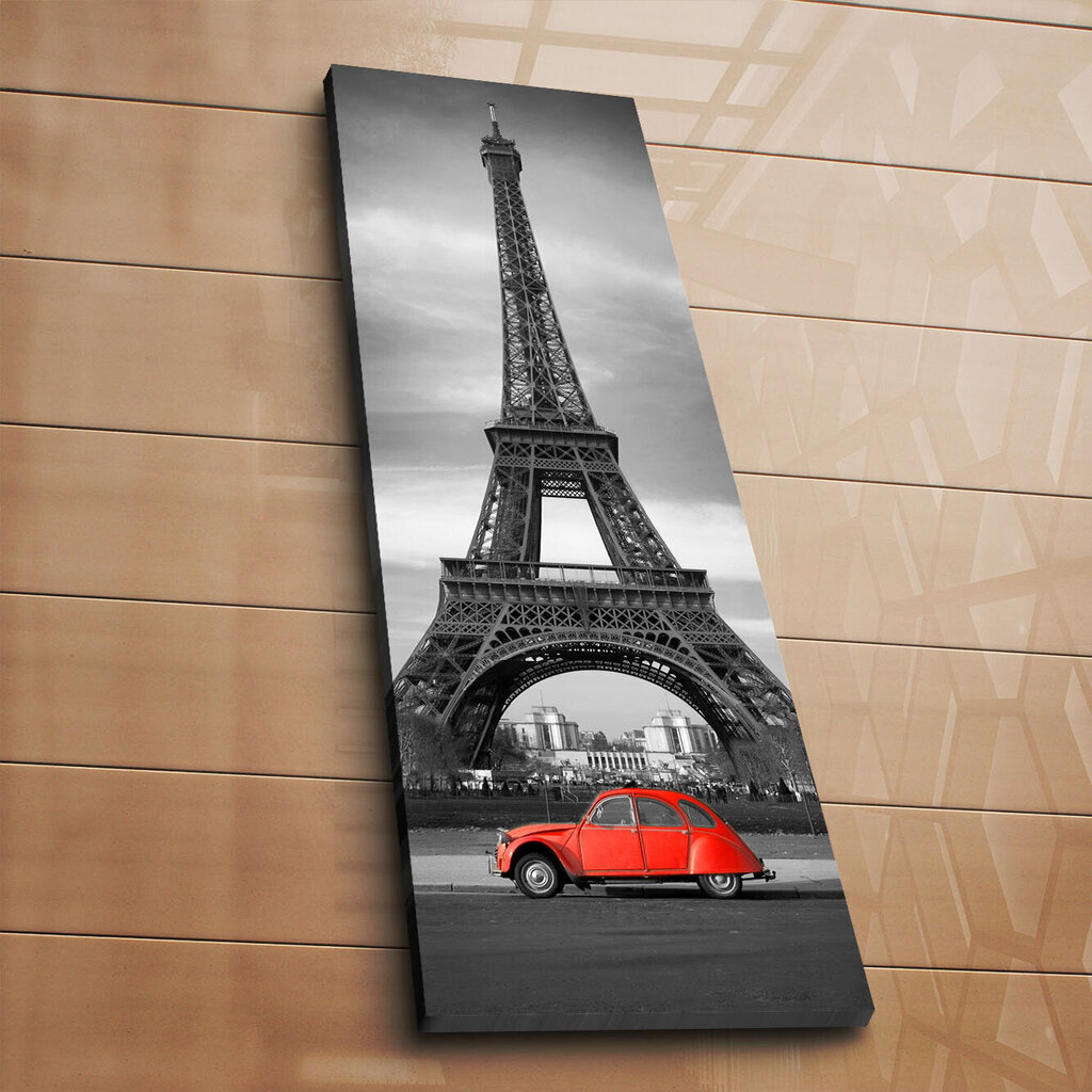 Reproduktsioon Punane auto ja Eiffeli torn цена и информация | Seinapildid | hansapost.ee