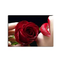 Репродукция Розовый цветок и губы цена и информация | Репродукции, картины | hansapost.ee