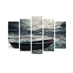 Репродукция из пяти частей Лодка в бушующем море цена и информация | Репродукции, картины | hansapost.ee