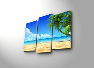 Репродукция из трех частей Пляж цена и информация | Настенные деревянные декорации | hansapost.ee