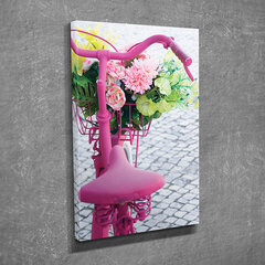 Репродукция на холсте Розовый велосипед цена и информация | Настенные деревянные декорации | hansapost.ee
