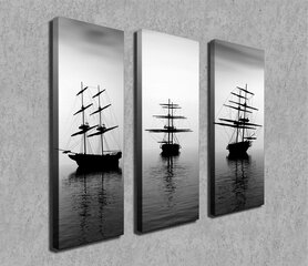 Репродукция из трех частей Корабли цена и информация | Настенные деревянные декорации | hansapost.ee