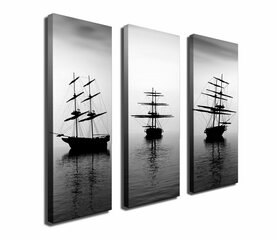 Репродукция из трех частей Корабли цена и информация | Репродукции, картины | hansapost.ee