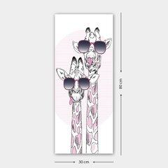 Репродукция Жирафы в очках цена и информация | Настенные деревянные декорации | hansapost.ee