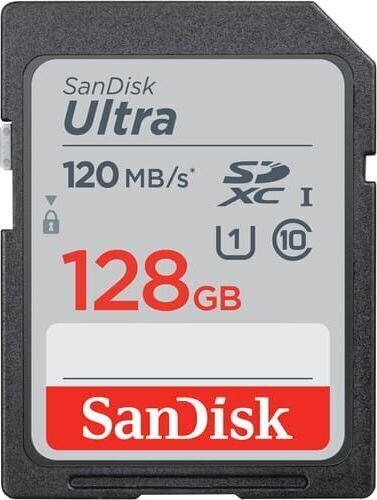 SanDisk Ultra SDXC 128 GB цена и информация | Fotoaparaatide mälukaardid | hansapost.ee