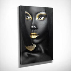 Pilt Must tüdruk kuldsete detailidega hind ja info | Seinapildid | hansapost.ee