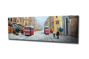 Репродукция Заснеженные трамваи цена и информация | Настенные деревянные декорации | hansapost.ee