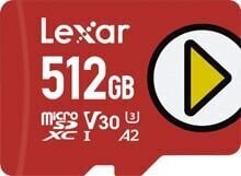 MEMORY MICRO SDXC 512GB UHS-I/PLAY LMSPLAY512G-BNNNG LEXAR hind ja info | Fotoaparaatide mälukaardid | hansapost.ee
