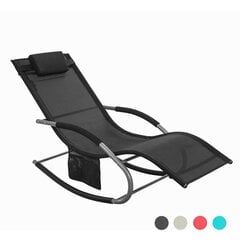 Уличное кресло-качалка SoBuy OGS28-R, черное цена и информация | Шезлонги | hansapost.ee