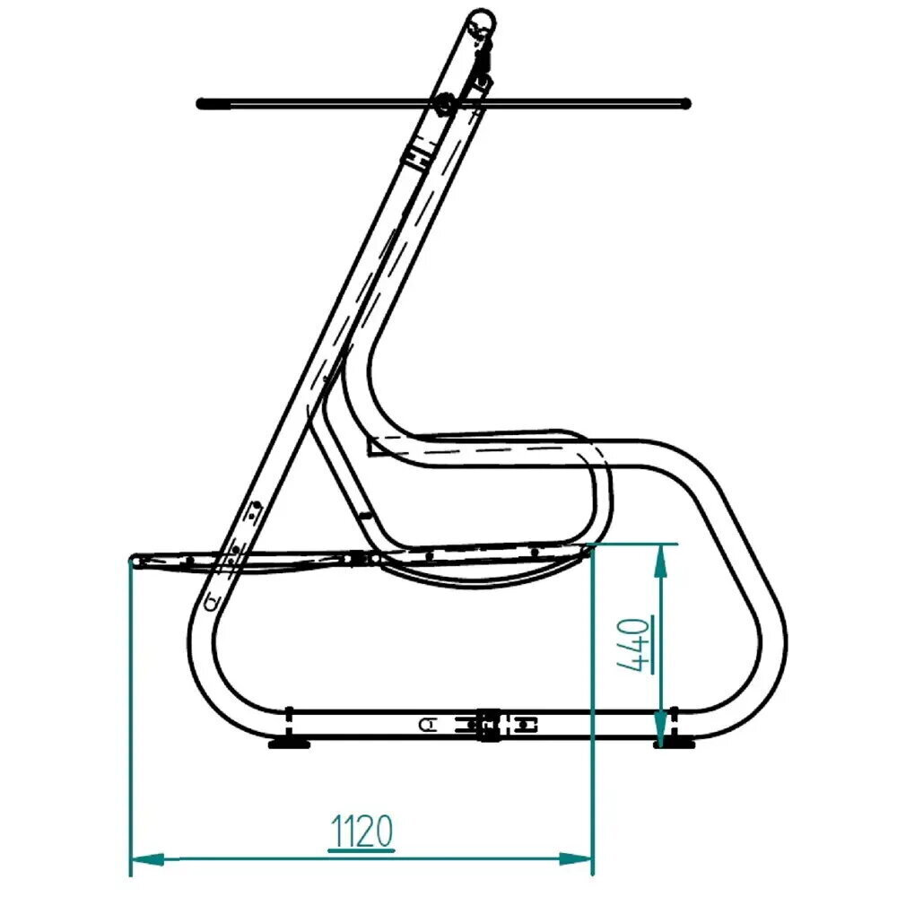 Lahtikäiv kiik Patio Rimini H030-06PB, hall hind ja info | Aiakiiged | hansapost.ee