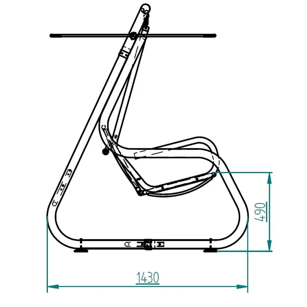 Lahtikäiv kiik Patio Rimini H030-06PB, hall hind ja info | Aiakiiged | hansapost.ee