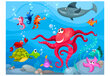 Fototapeet - Octopus and shark цена и информация | Fototapeedid | hansapost.ee