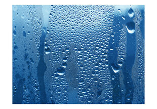 Fototapeet - Water drops on blue glass цена и информация | Фотообои | hansapost.ee