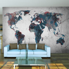 Fototapeet - World map on the wall цена и информация | Фотообои | hansapost.ee