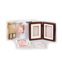 Двойная рамка для фотографии и слепков ручки или ножки ребенка Baby Memory Print, коричневая цена и информация | Отпечатки для младенцев | hansapost.ee
