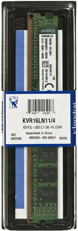 Kingston DDR3L 4 GB 1600 MHz CL11 (KVR16LN11/4) цена и информация | Operatiivmälu | hansapost.ee