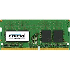 Crucial DDR4 SODIMM 4 ГБ 2400 МГц CL17 (CT4G4SFS824A) цена и информация | Объём памяти | hansapost.ee