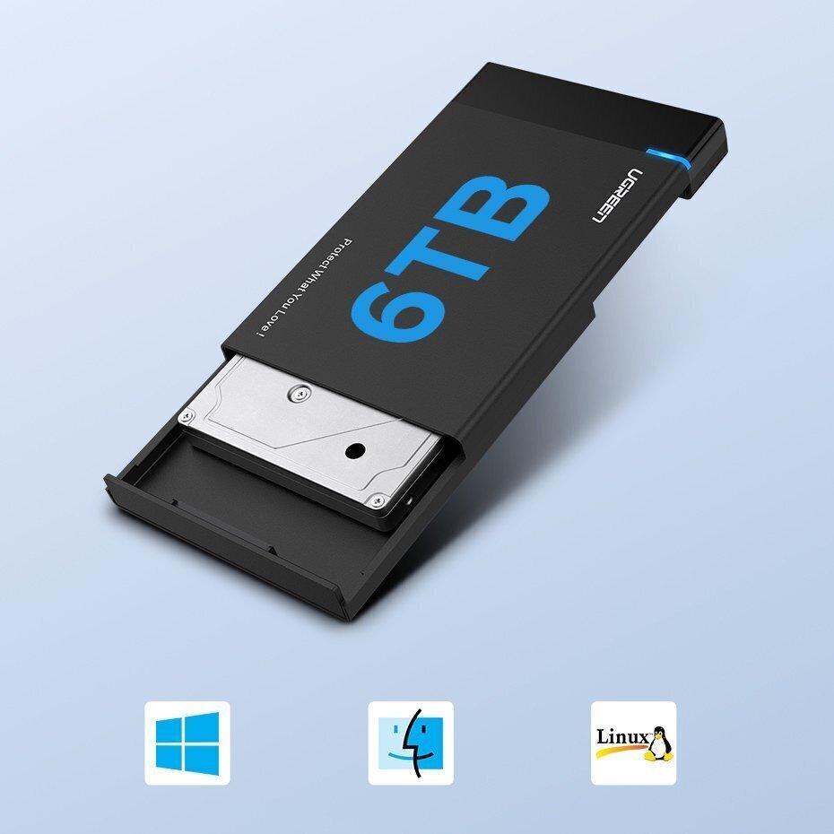 Ugreen US221 HDD/SSD,SATA 3.0, USB-C hind ja info | Välised kõvakettad | hansapost.ee