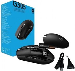 Logitech G305 EWR2, черный цена и информация | Компьютерные мыши | hansapost.ee