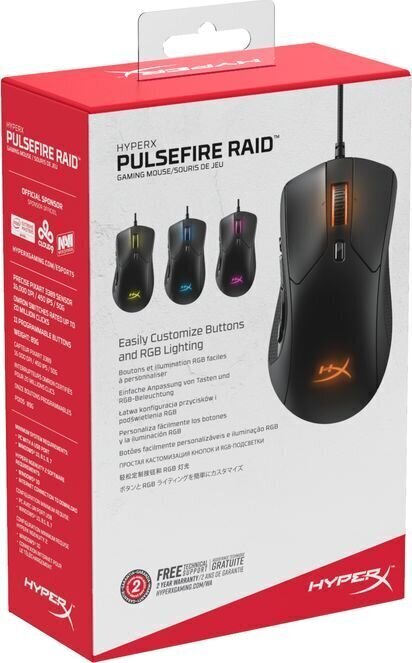 HyperX Pulsefire Raid, must hind ja info | Arvutihiired | hansapost.ee