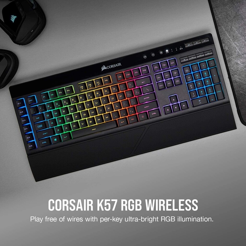 CORSAIRCorsair K57 RGB juhtmevaba mänguklaviatuur (NA paigutus) 5C015-NA hind ja info | Klaviatuurid | hansapost.ee