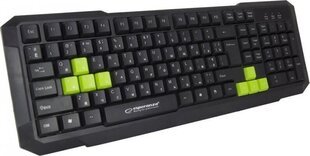 Клавиатура игровая Esperanza EGK102G, черный/зеленый цена и информация | Клавиатуры | hansapost.ee