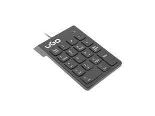 Клавиатура UGO NUMERIC KEYBOARD ASKJA K140 (USB) BLACK цена и информация | Клавиатуры | hansapost.ee