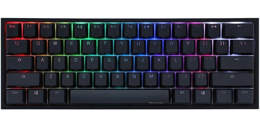 Ducky One 2 Mini RGB Black US Cherry MX Brown Switches цена и информация | Klaviatuurid | hansapost.ee