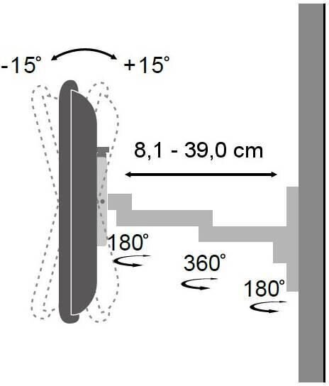 Techly 301481 13-30" hind ja info | Teleri seinakinnitused ja hoidjad | hansapost.ee