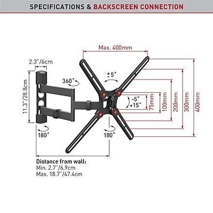 Teleri seinakinnitus BARKAN BM343 13"-65" цена и информация | Teleri seinakinnitused ja hoidjad | hansapost.ee