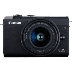 Canon EOS M200 + EF-M 15-45 мм IS STM, черный цена и информация | Фотоаппараты | hansapost.ee