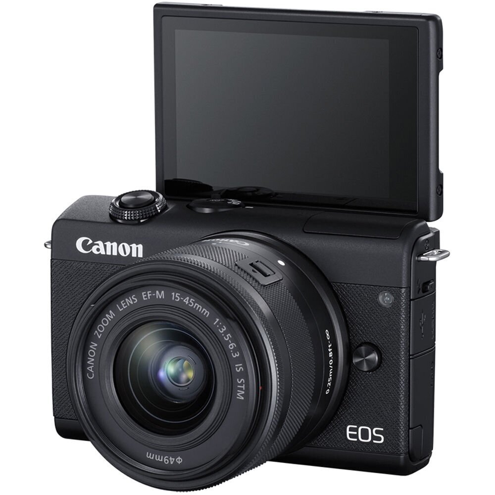 Canon EOS M200 + EF-M 15-45mm IS STM, must hind ja info | Fotoaparaadid | hansapost.ee