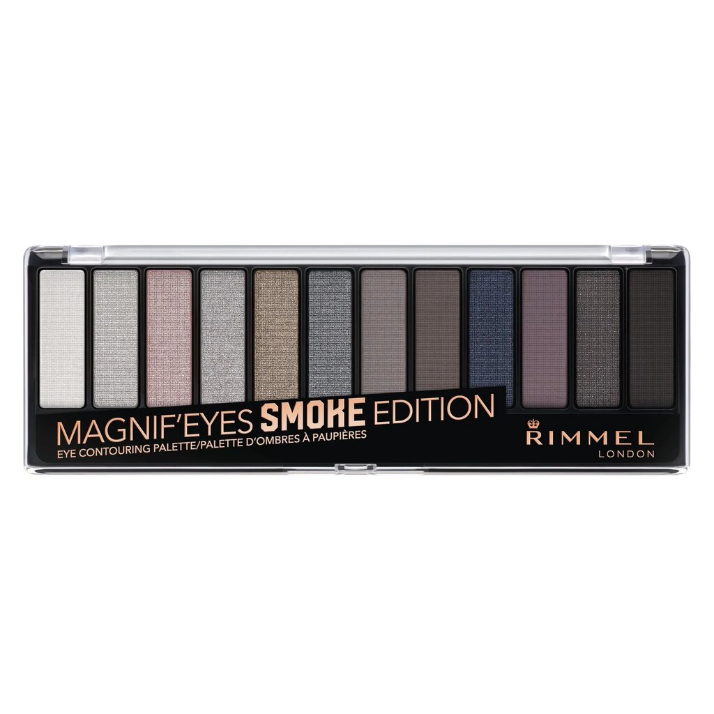 Lauvärvipalett Rimmel Magnif'Eyes 14.2 g, 003 Smoke цена и информация | Lauvärvid, ripsmetušid ja silmapliiatsid | hansapost.ee