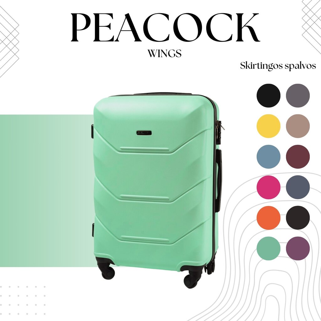Väike kohver Wings Peacock, S, heleroheline hind ja info | Kohvrid, reisikotid | hansapost.ee