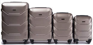 Набор чемоданов Wings 147-4, 4 шт., светло-коричневый цена и информация | Чемоданы, дорожные сумки | hansapost.ee