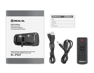 Real-EL EL121600007, черный цена и информация | Аудиоколонки | hansapost.ee