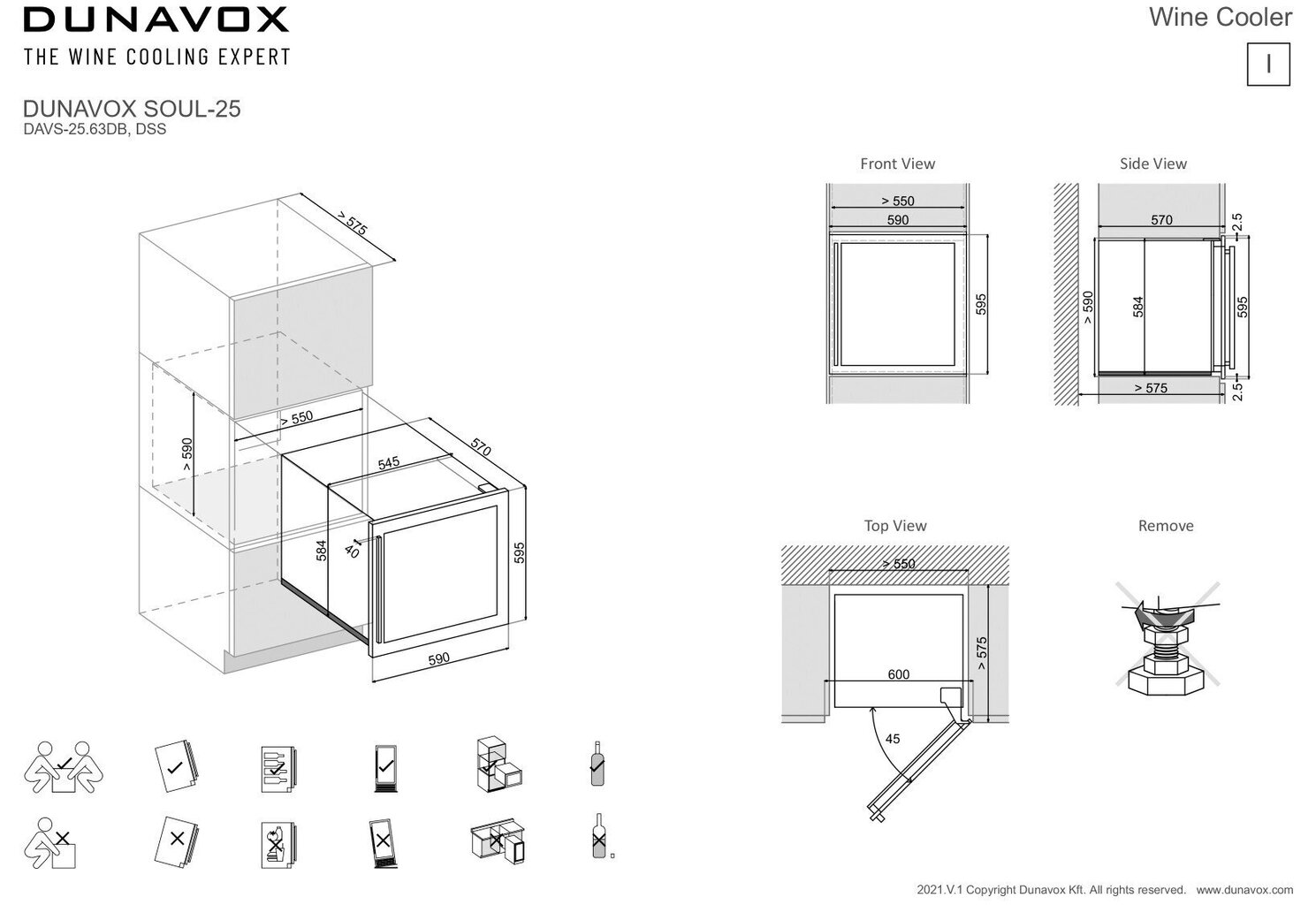 Dunavox DAVS-25.63DB hind ja info | Veinikülmkapid | hansapost.ee