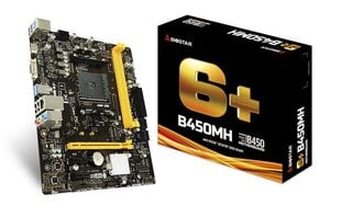 Põhiplaat|BIOSTAR|AMD B450|SAM4|MicroATX|Mälu DDR4|Mälupesad 2|2xPCI-Express 2.0 1x|1xPCI-Express 3.0 16x|1xM.2|1x15pin D-sub|1xHDMI|2xUSB 2.0|4xUSB 3 hind ja info | Biostar Arvutid ja IT- tehnika | hansapost.ee