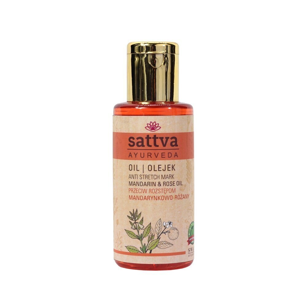 Kehaõli venitusarmide vastu Antistrech Mark Mandarin Rose, Sattva Ayurveda, 100ml цена и информация | Kehakreemid, kehaõlid ja losjoonid | hansapost.ee