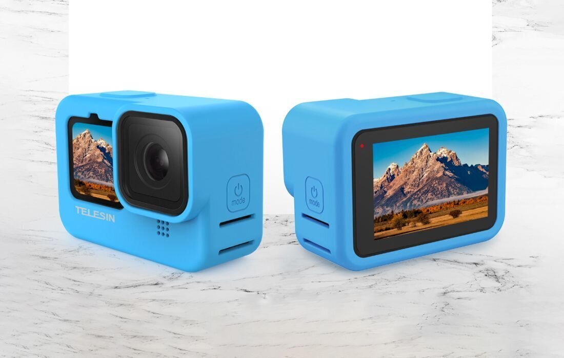 Telesin silikoonist ümbris GoPro Hero 9 / Hero 10 kaameratele, must hind ja info | Videokaamerate kotid | hansapost.ee