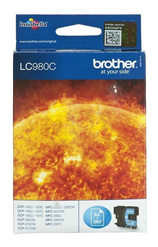 BROTHER LC980C ink cyan цена и информация | Laserprinteri toonerid | hansapost.ee