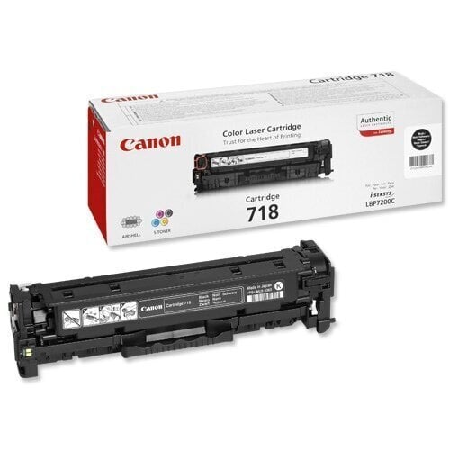 CANON TONER 718 BLACK 3400P цена и информация | Laserprinteri toonerid | hansapost.ee